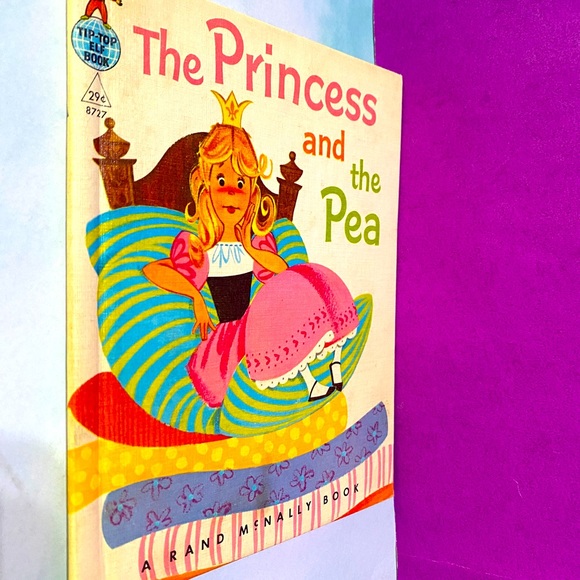 THE PRINCESS AND THE PEA VTG 1965 HARDCOVER BOOK TIP-TOP ELF BOOK FAIRY TALE - Picture 14 of 15